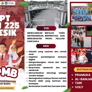 SPMB UPT SD Negeri 225 Gresik Tahun Pelajaran 2025/2026